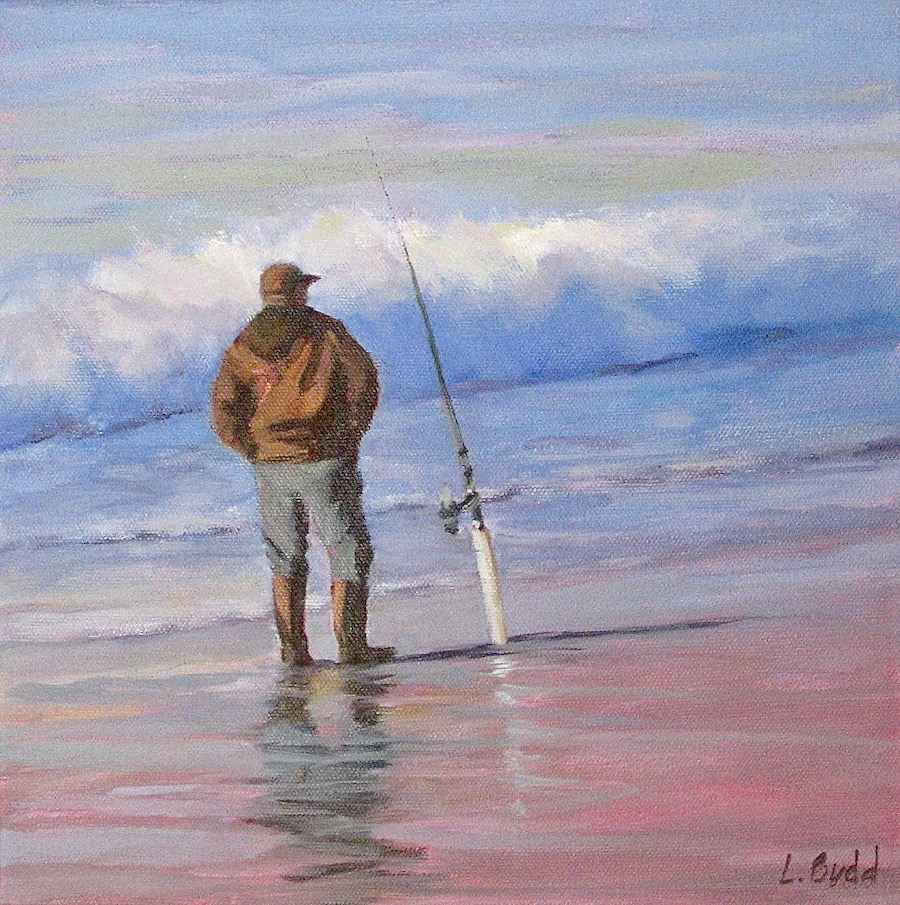 Fishing at Dawn 12x12 (sold)
