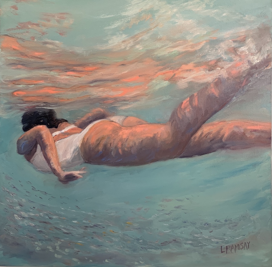 Swimming With Fish 36x36